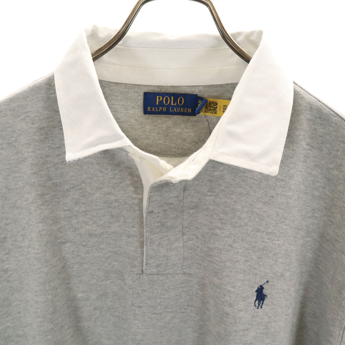 未使用 POLO RALPH LAUREN ポロラルフローレン 長袖 ポロシャツ XL グレー 裏起毛 メンズ