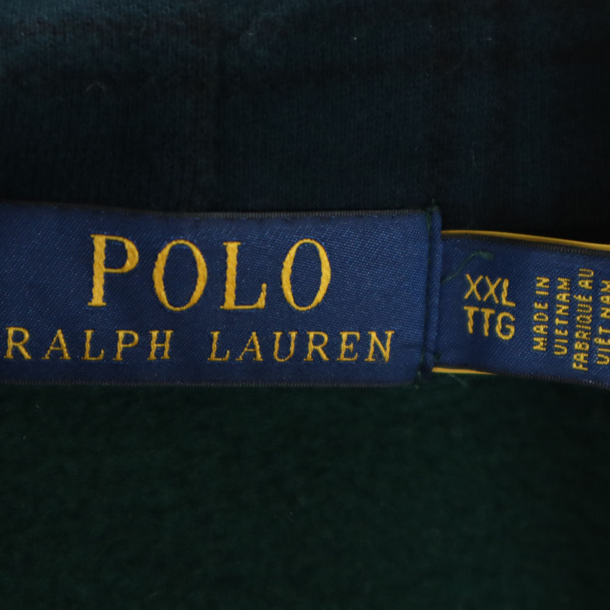 美品 POLO RALPH LAUREN ポロラルフローレン チェック柄 トリプルポニー刺繍 長袖 パーカー XXL グリーン 裏起毛 ビッグサイズ メンズ
