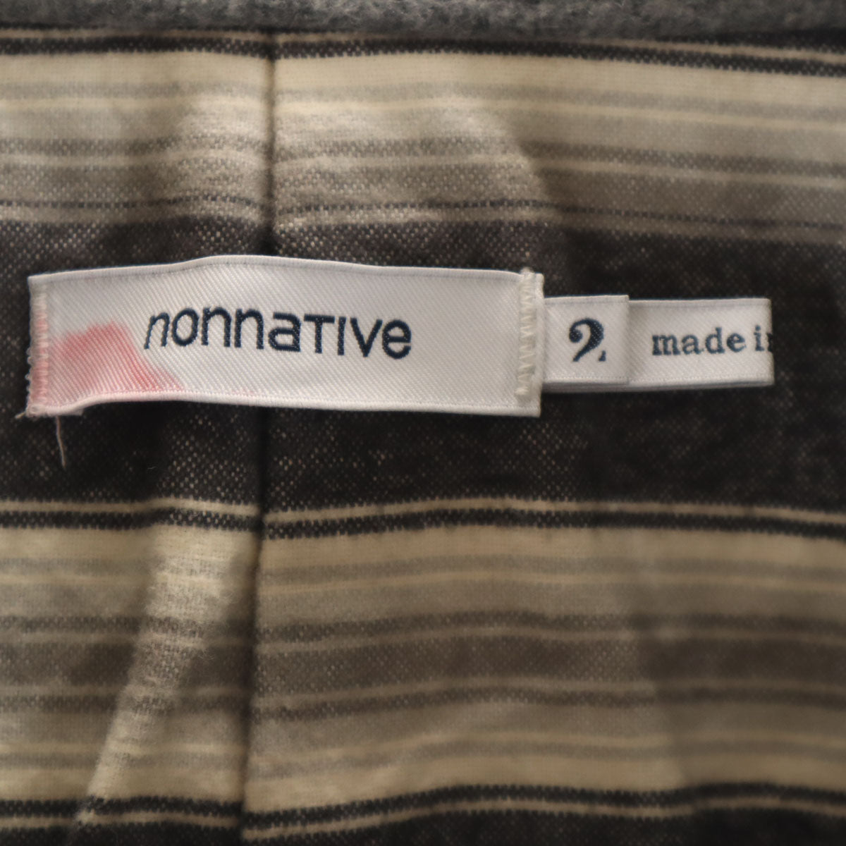 nonnative ノンネイティブ 日本製 ウールブレンド パイロット コート 2 グレー Pコート メンズ