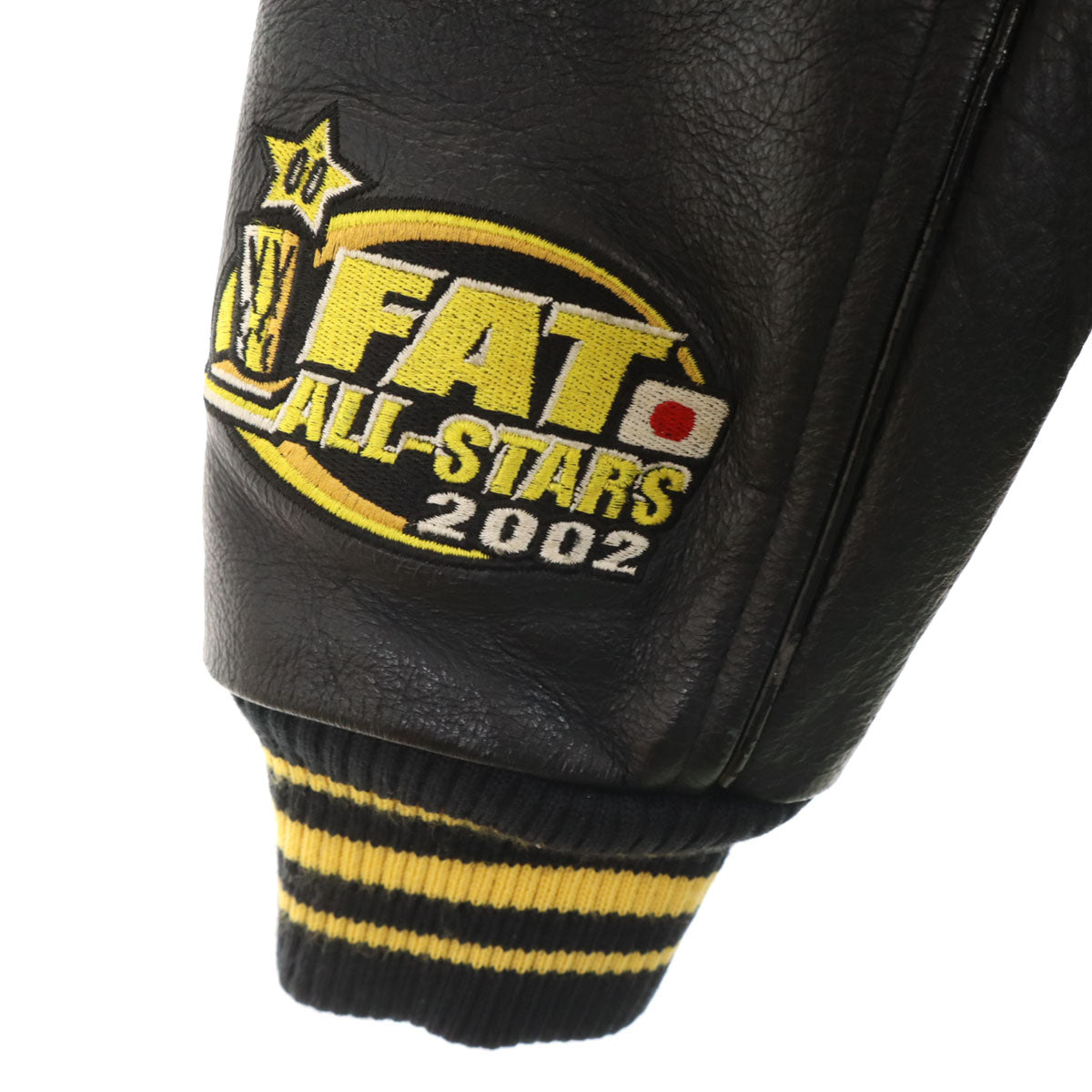 FAT エフエイティー アームレザー切替 スタジャン FAT ブラック メンズ