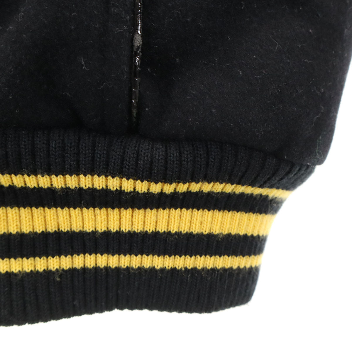 FAT エフエイティー アームレザー切替 スタジャン FAT ブラック メンズ