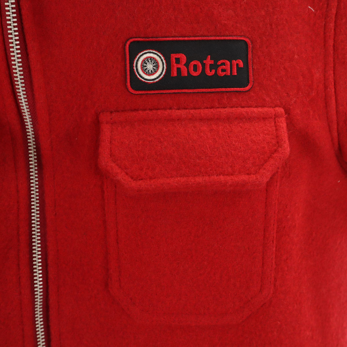 ROTAR ローター 日本製 ウールブレンド バッグ 輪入道 刺繍 ウールジャケット L レッド メンズ