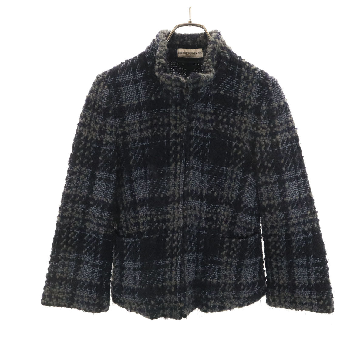 Emporio Armani エンポリオアルマーニ イタリア製 ウールジャケット 40 ネイビー系 レディース