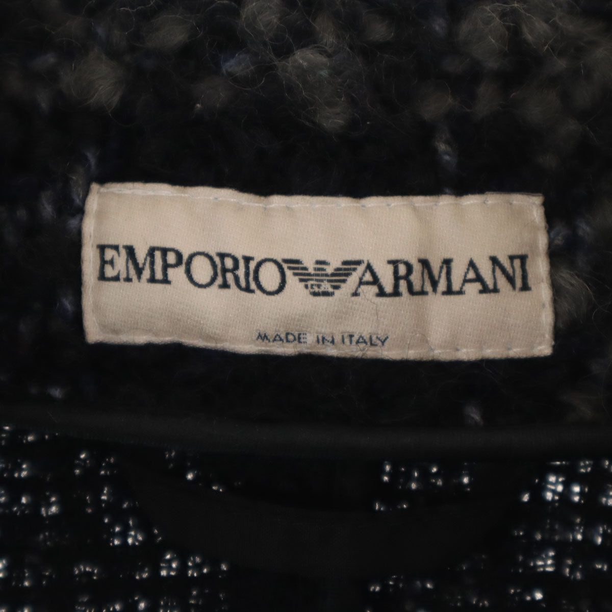 Emporio Armani エンポリオアルマーニ イタリア製 ウールジャケット 40 ネイビー系 レディース
