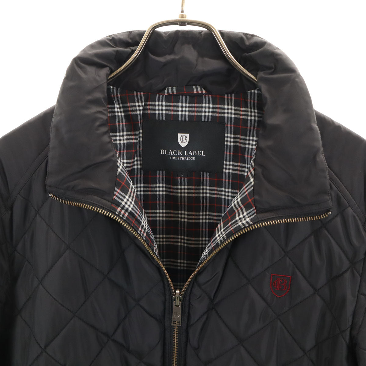 BLACK LABEL CRESTBRIDGE ブラックレーベルクレストブリッジ キルティングジャケット L ブラック 中綿 メンズ