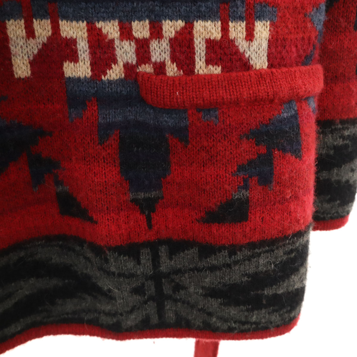 LAURENJEANSCO.RALPH LAUREN ローレンジーンズカンパニーラルフローレン ウールブレンド ガウン M レッド ニット メンズ