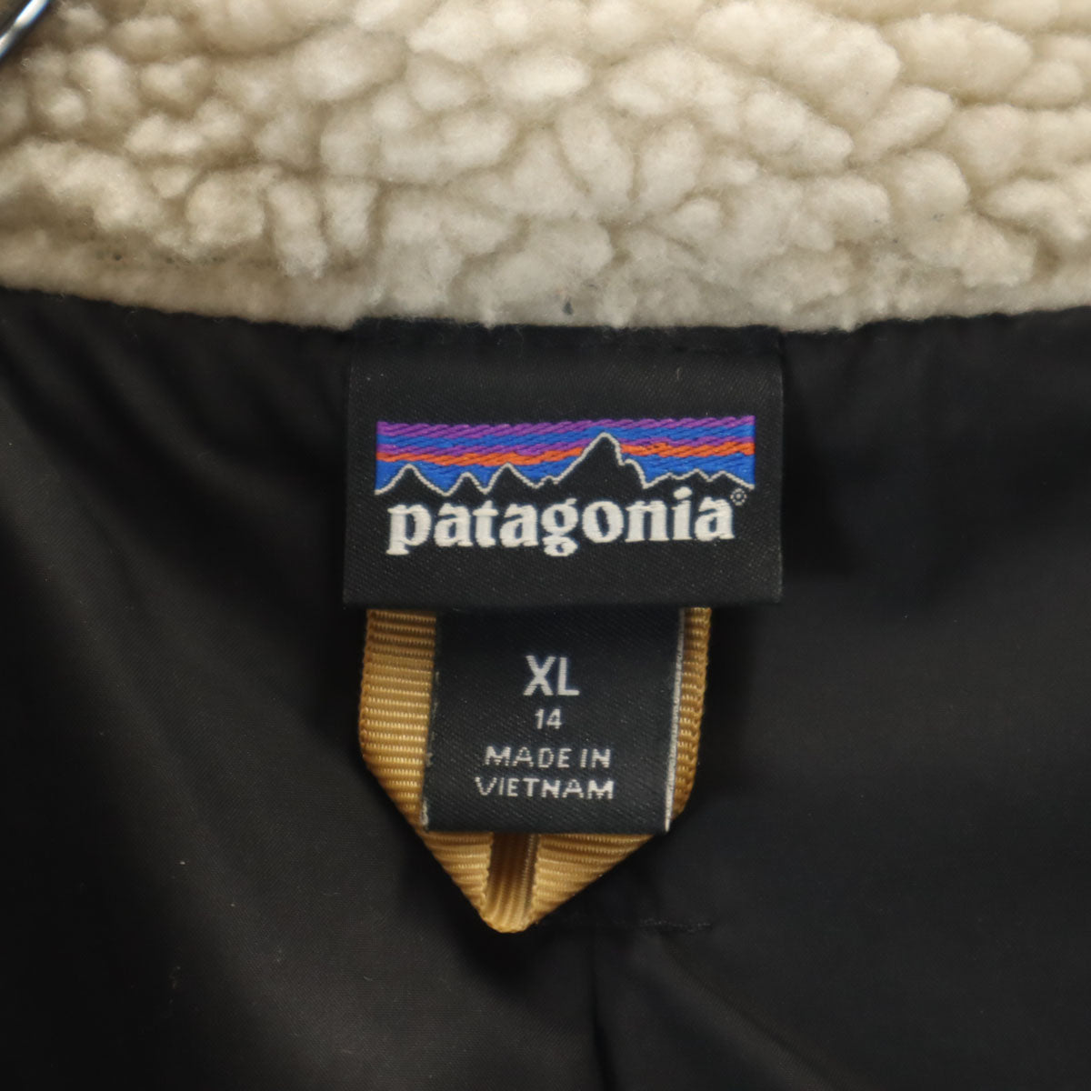 patagonia パタゴニア フリース ベスト XL14 ベージュ系 65619 レトロX キッズ