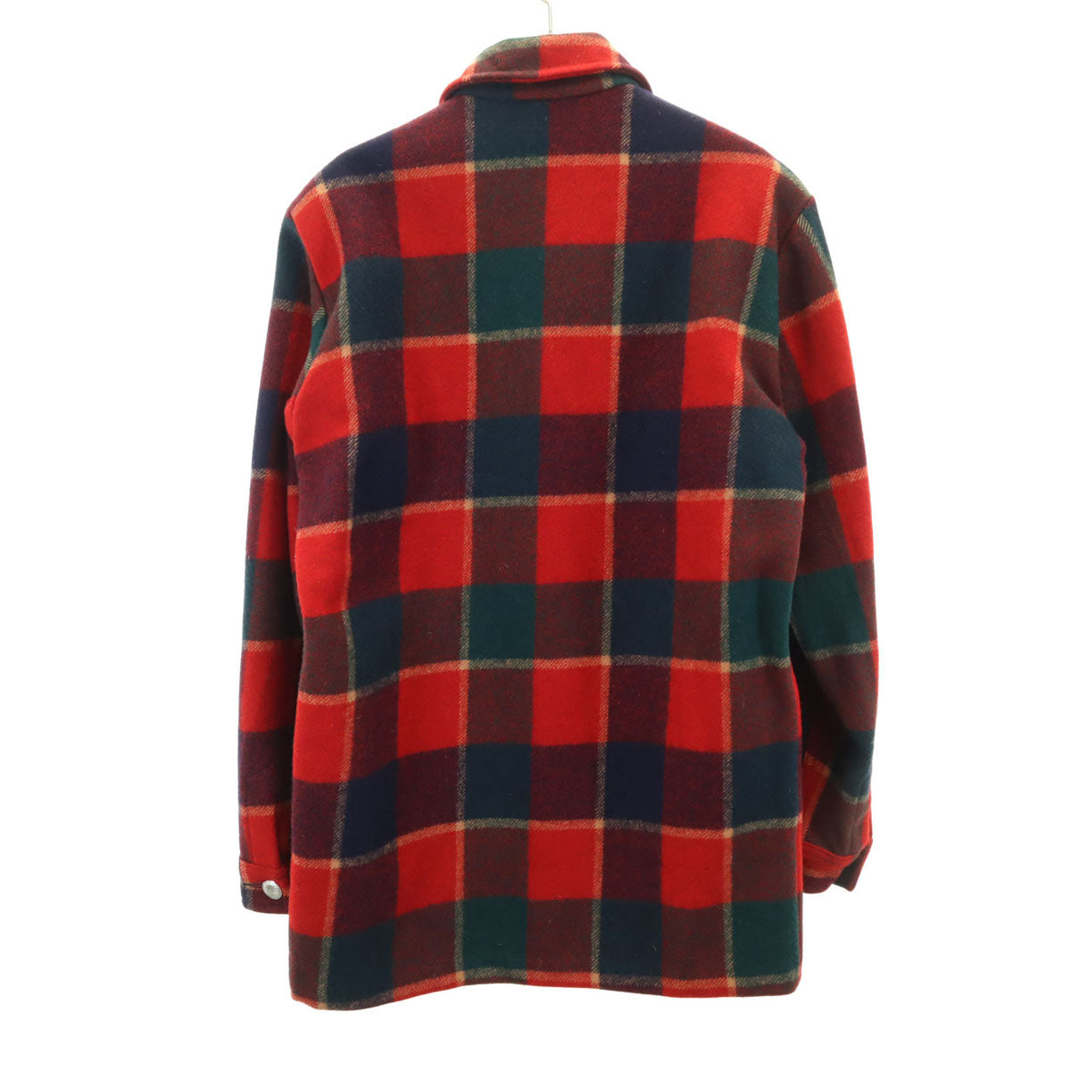 PENDLETON ペンドルトン 70s USA製 ヴィンテージ チェック柄 ウールジャケット S レッド系 メンズ