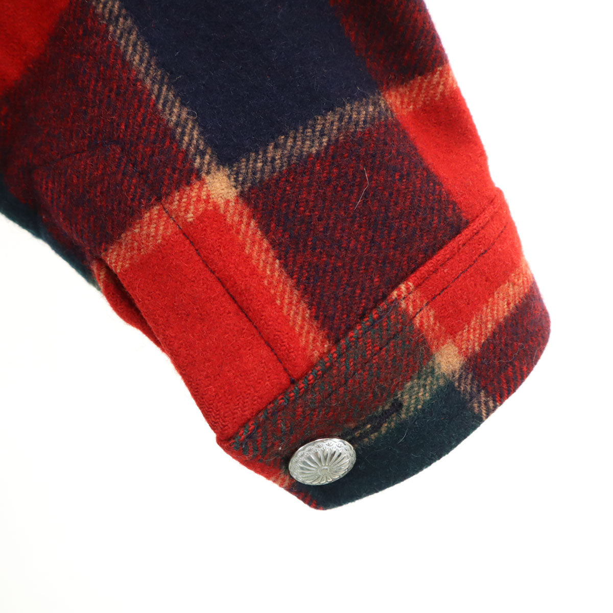 PENDLETON ペンドルトン 70s USA製 ヴィンテージ チェック柄 ウールジャケット S レッド系 メンズ