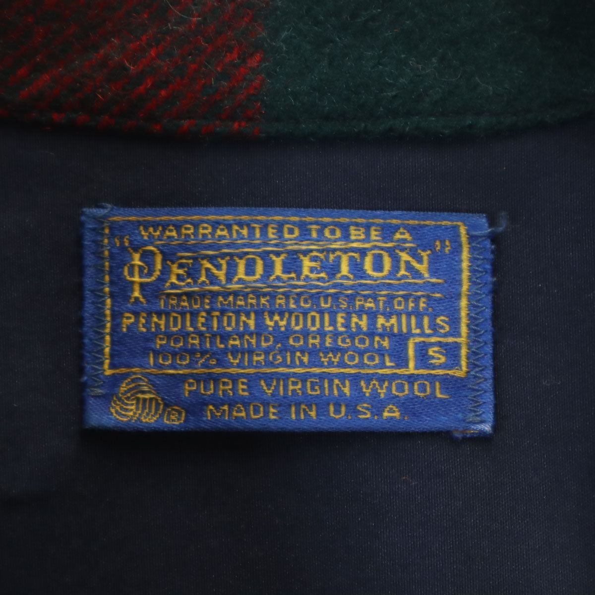PENDLETON ペンドルトン 70s USA製 ヴィンテージ チェック柄 ウールジャケット S レッド系 メンズ