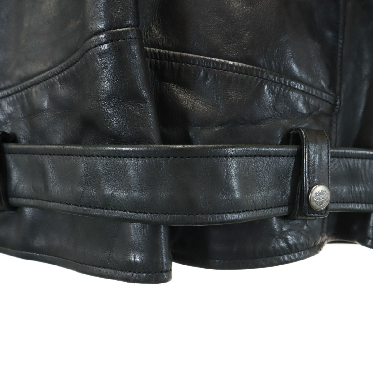 HARLEY DAVIDSON ハーレーダビッドソン 90s オールド レザー ダブルライダースジャケット M ブラック メンズ