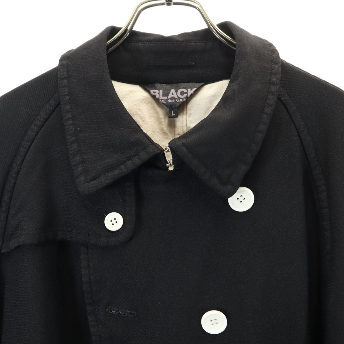 BLACK COMME des GARCONS ブラックコムデギャルソン 2014年 日本製 ピーコート L ブラック系 メンズ
