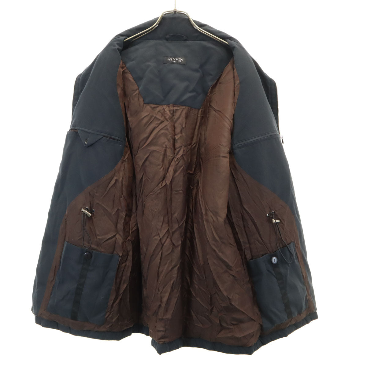 LANVIN ランバン ダウンジャケット 48 ネイビー メンズ