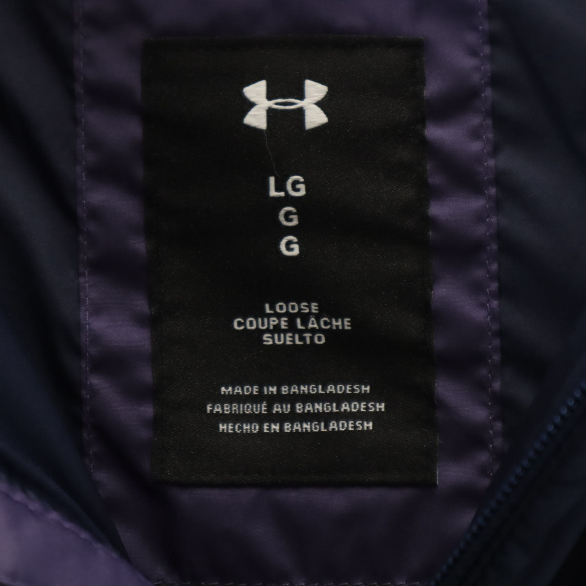 未使用 UNDER ARMOUR アンダーアーマー トレーニング 中綿ジャケット LG パープル メンズ