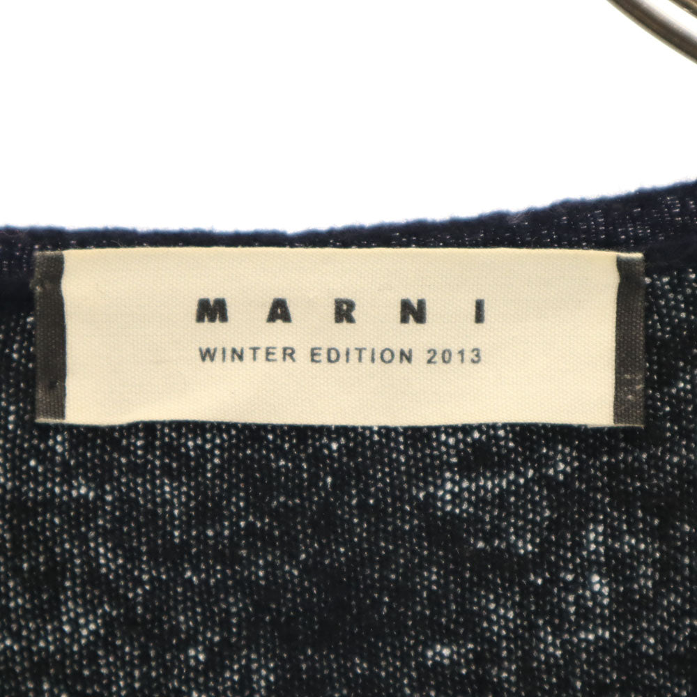 MARNI マルニ イタリア製 長袖 ニットカーディガン 38 ネイビー レディース