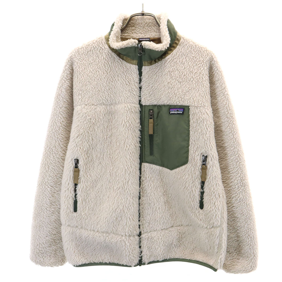 美品 patagonia パタゴニア レトロX ボア フリースジャケット XL ベージュ系 アウトドア STY65625FA21 キッズ