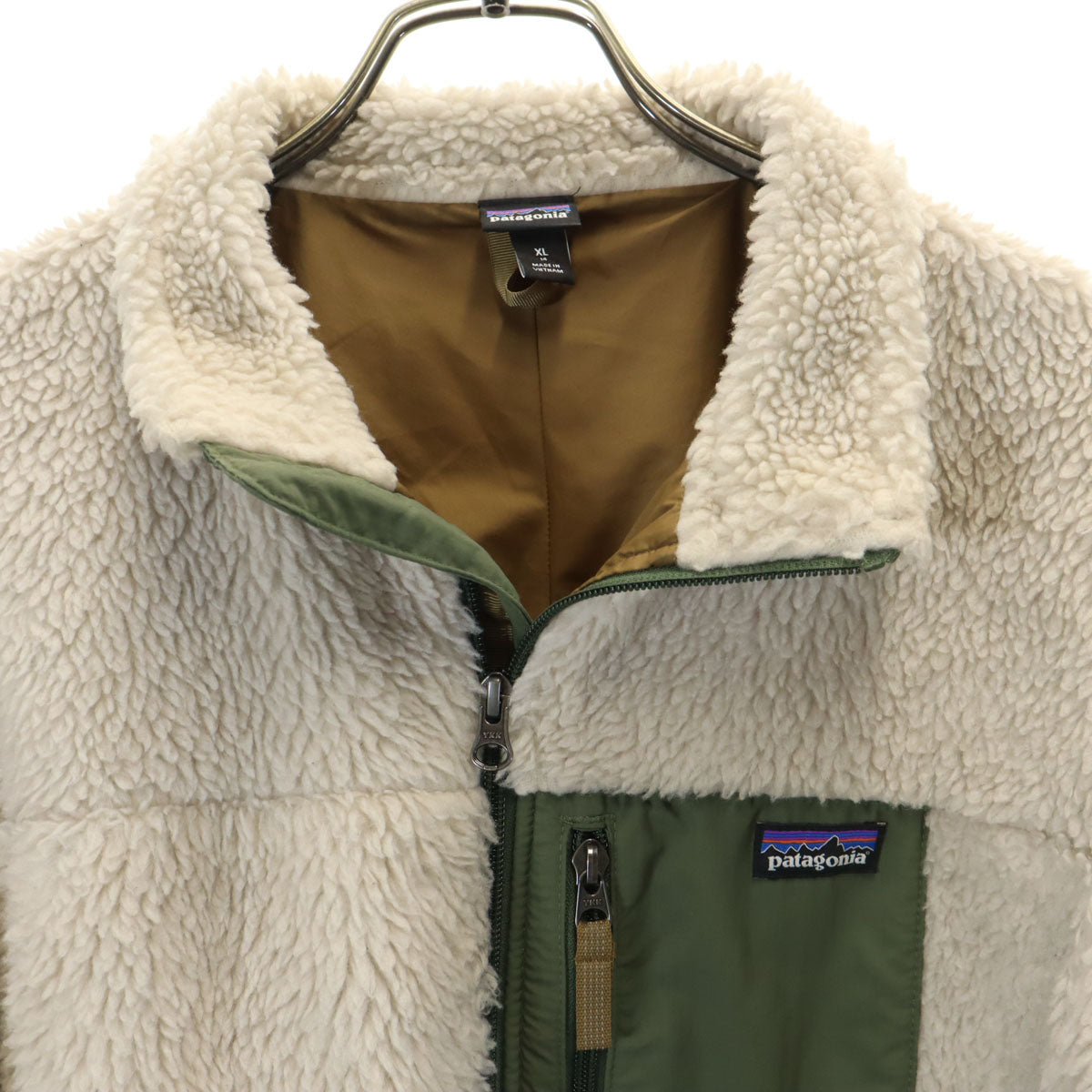 美品 patagonia パタゴニア レトロX ボア フリースジャケット XL ベージュ系 アウトドア STY65625FA21 キッズ