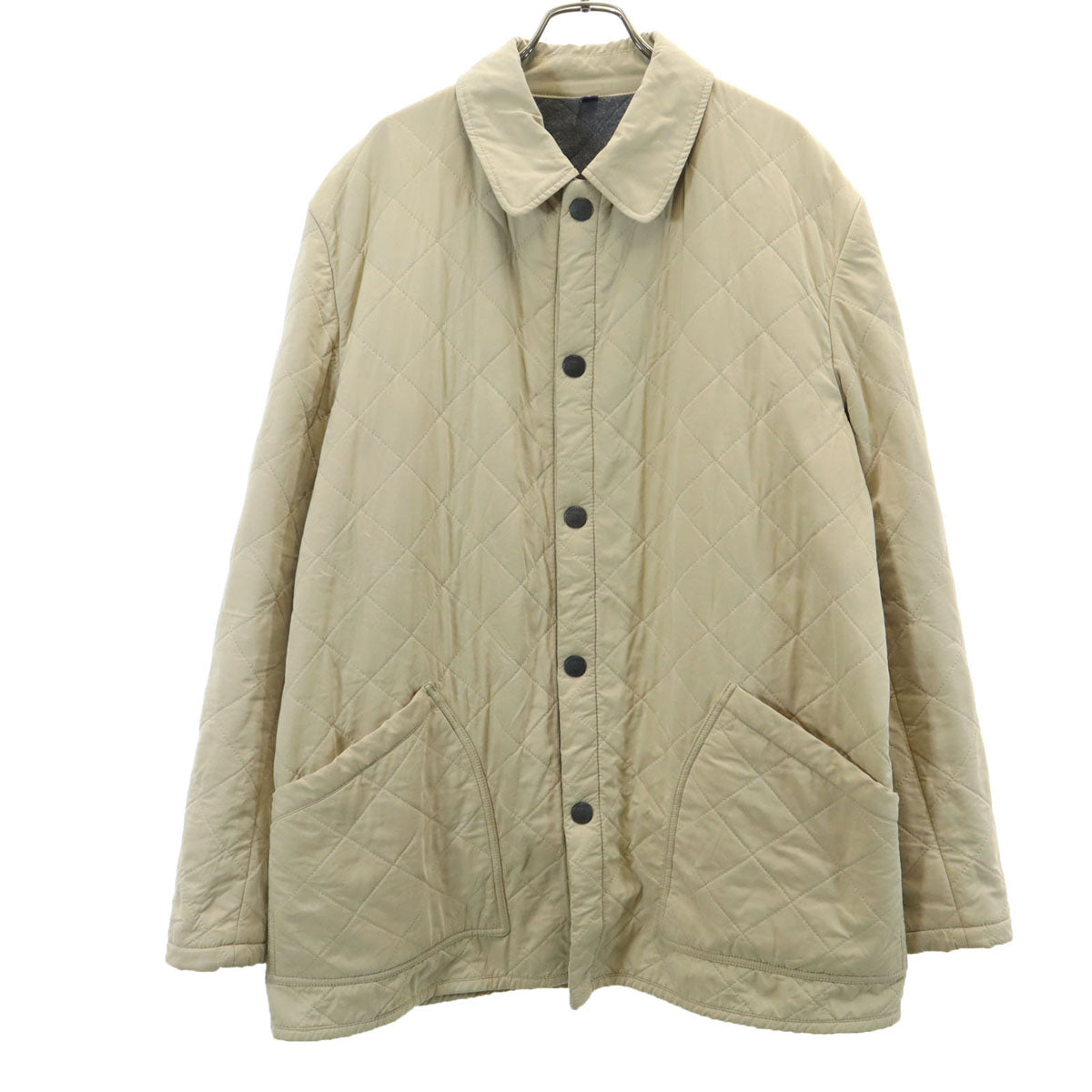 BURBERRY LONDON バーバリーロンドン スペイン製 キルティングジャケット L ベージュ メンズ