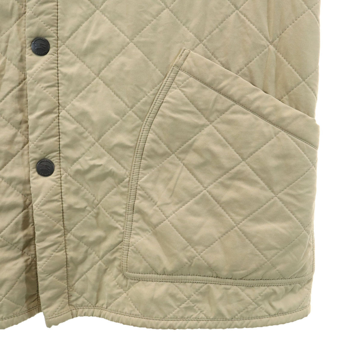 BURBERRY LONDON バーバリーロンドン スペイン製 キルティングジャケット L ベージュ メンズ
