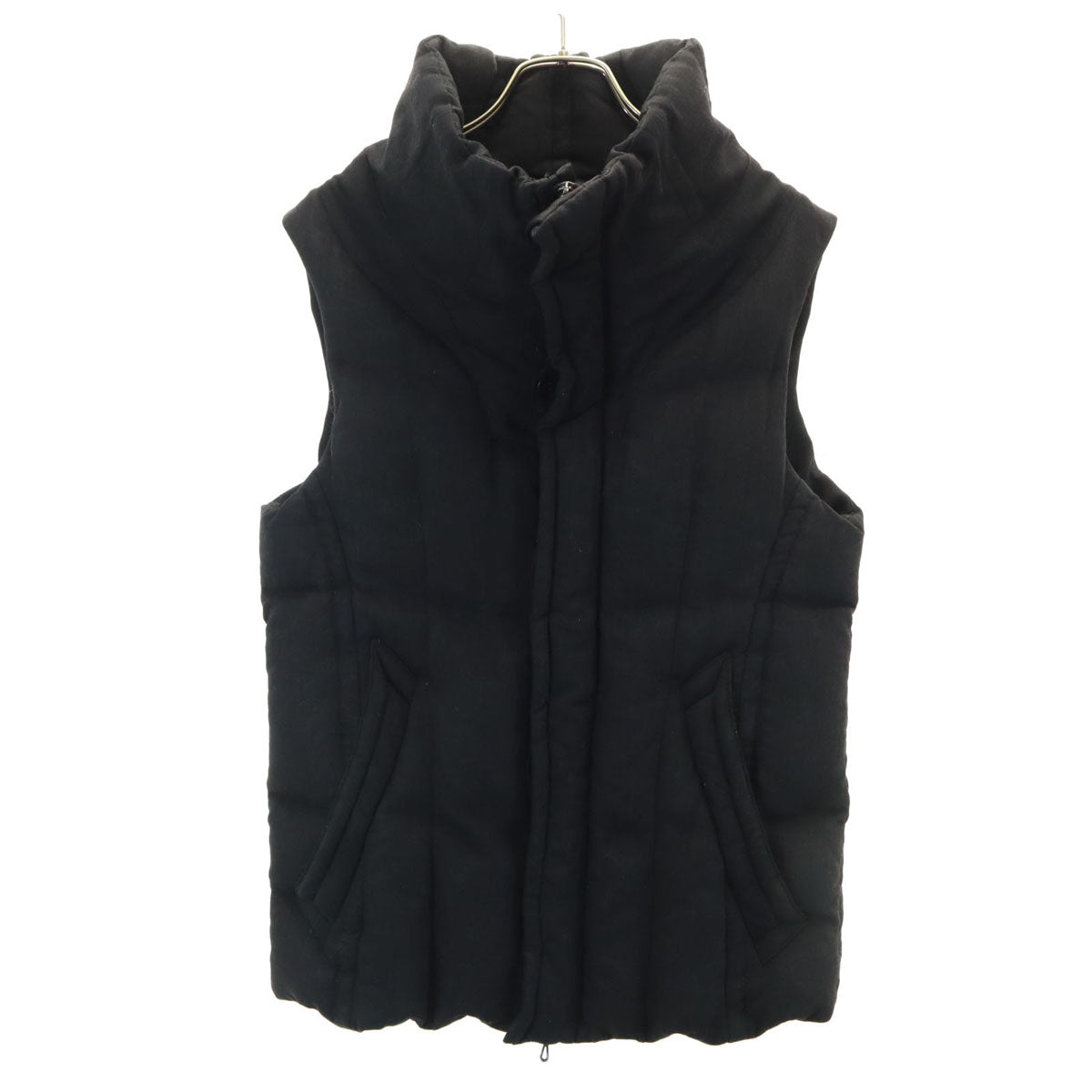 JULIUS ユリウス 11-12A/W 日本製 カウルネック ダウンベスト 1 ブラック 比翼 メンズ