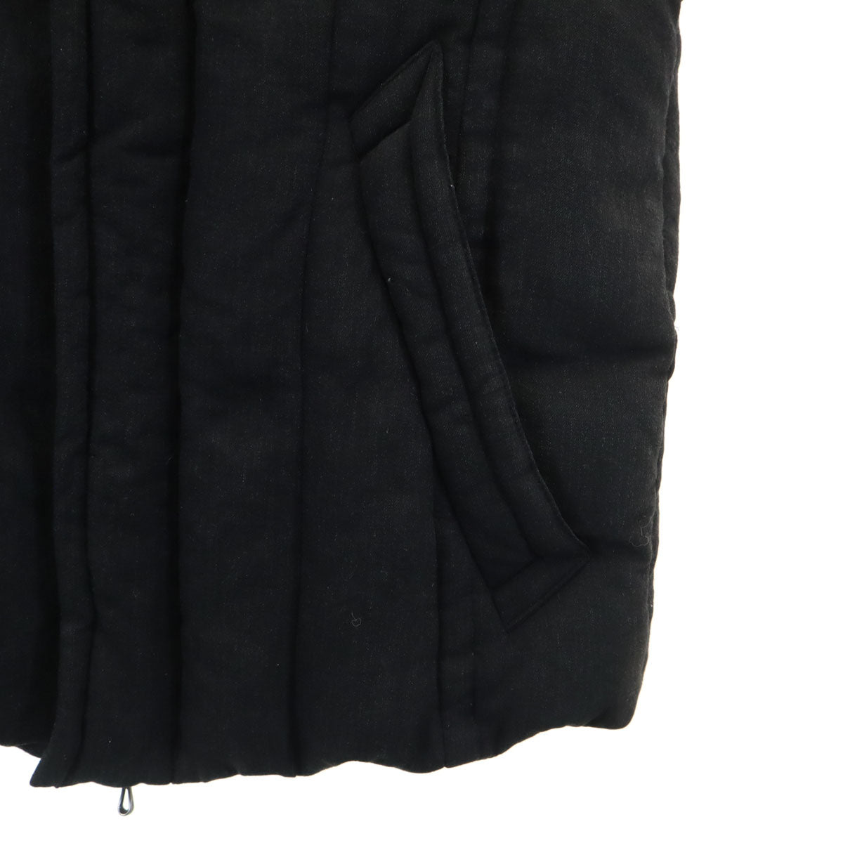 JULIUS ユリウス 11-12A/W 日本製 カウルネック ダウンベスト 1 ブラック 比翼 メンズ