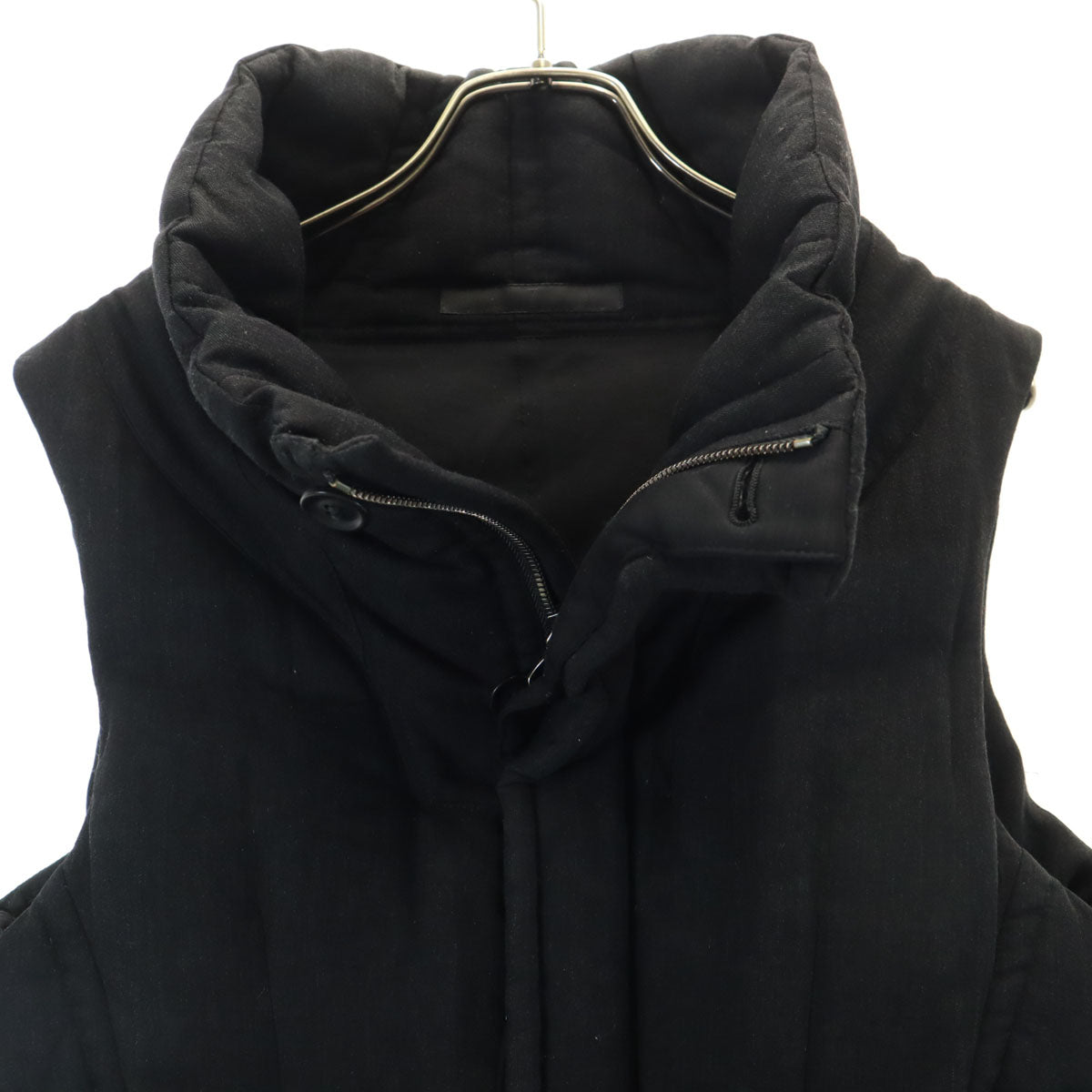 JULIUS ユリウス 11-12A/W 日本製 カウルネック ダウンベスト 1 ブラック 比翼 メンズ