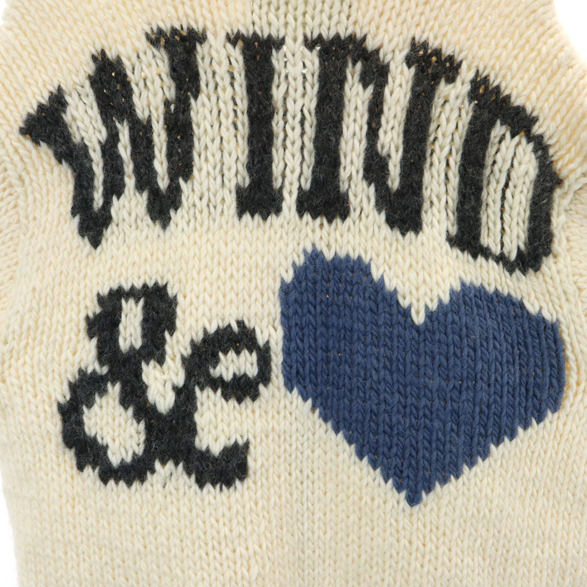 WIND AND SEA ウィンダンシー ウール100% カウチンジャケット M ホワイト セーター メンズ