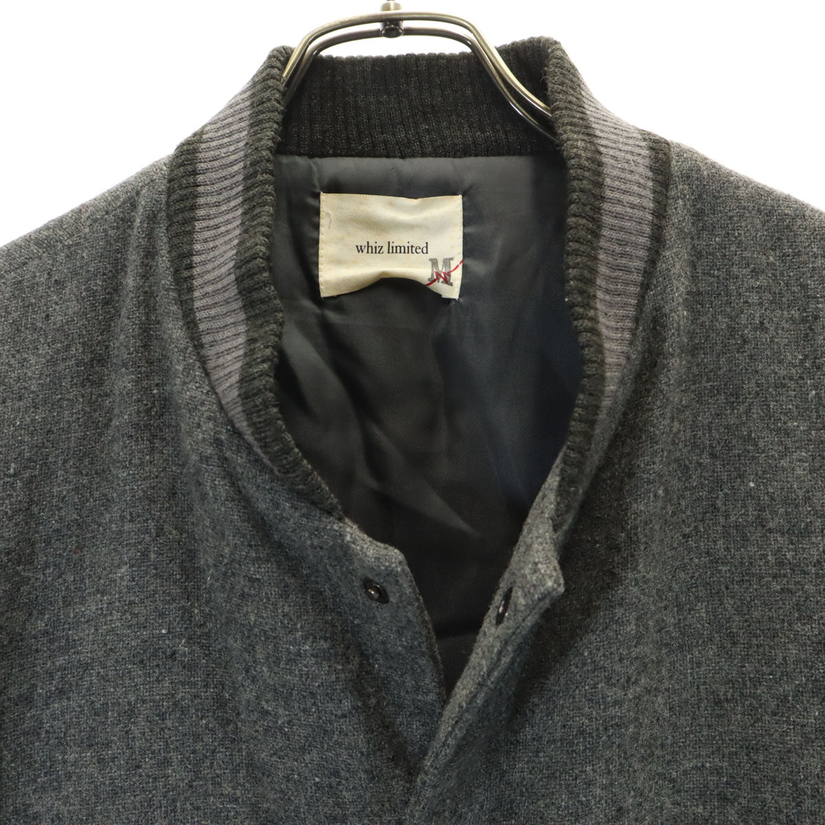 WHIZ LIMITED ウィズリミテッド 日本製 ウールブレンド スタジャン M グレー メンズ
