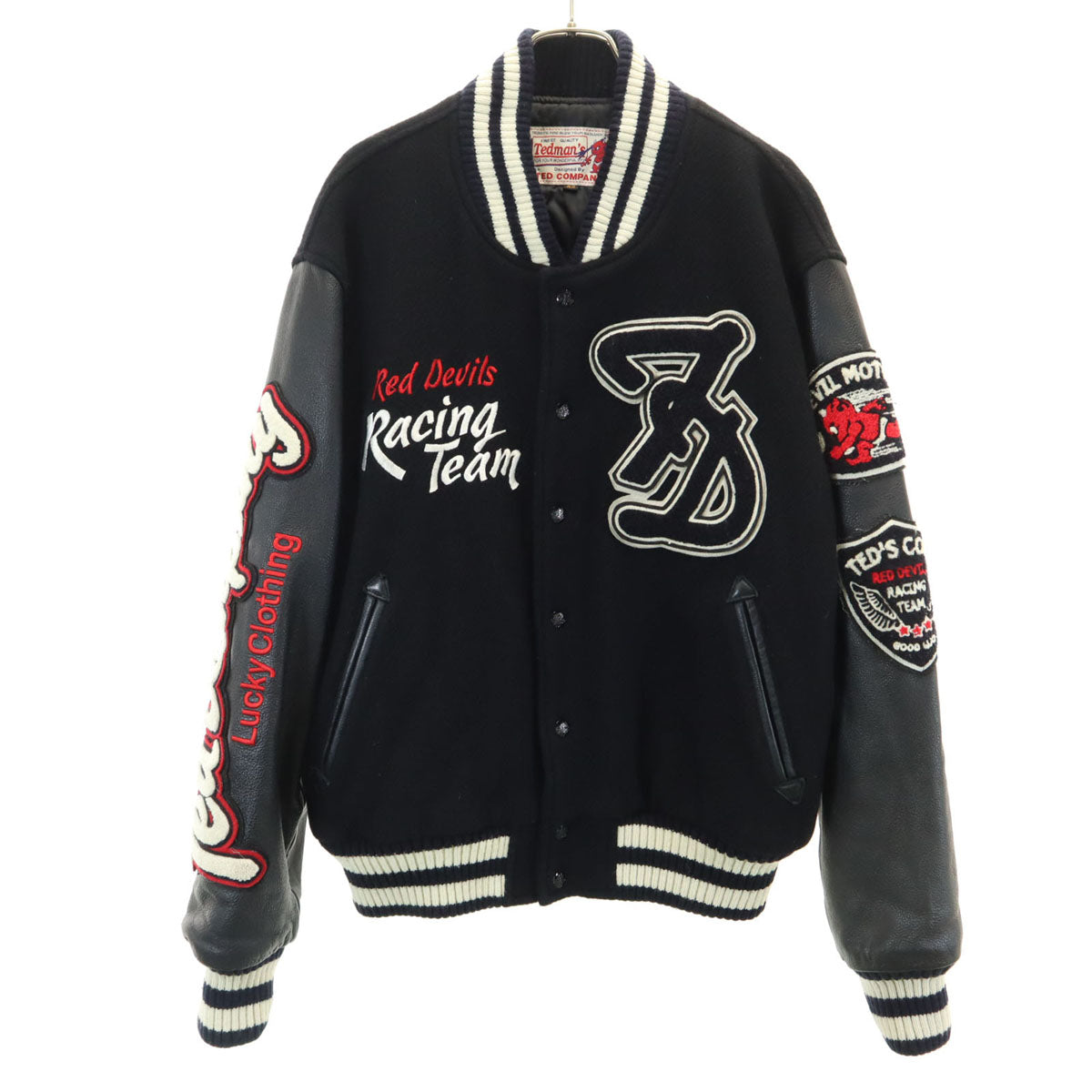 Ted Company テッドカンパニー テッドマン ウールブレンド スタジャン 42 ブラック レザー切替 メンズ