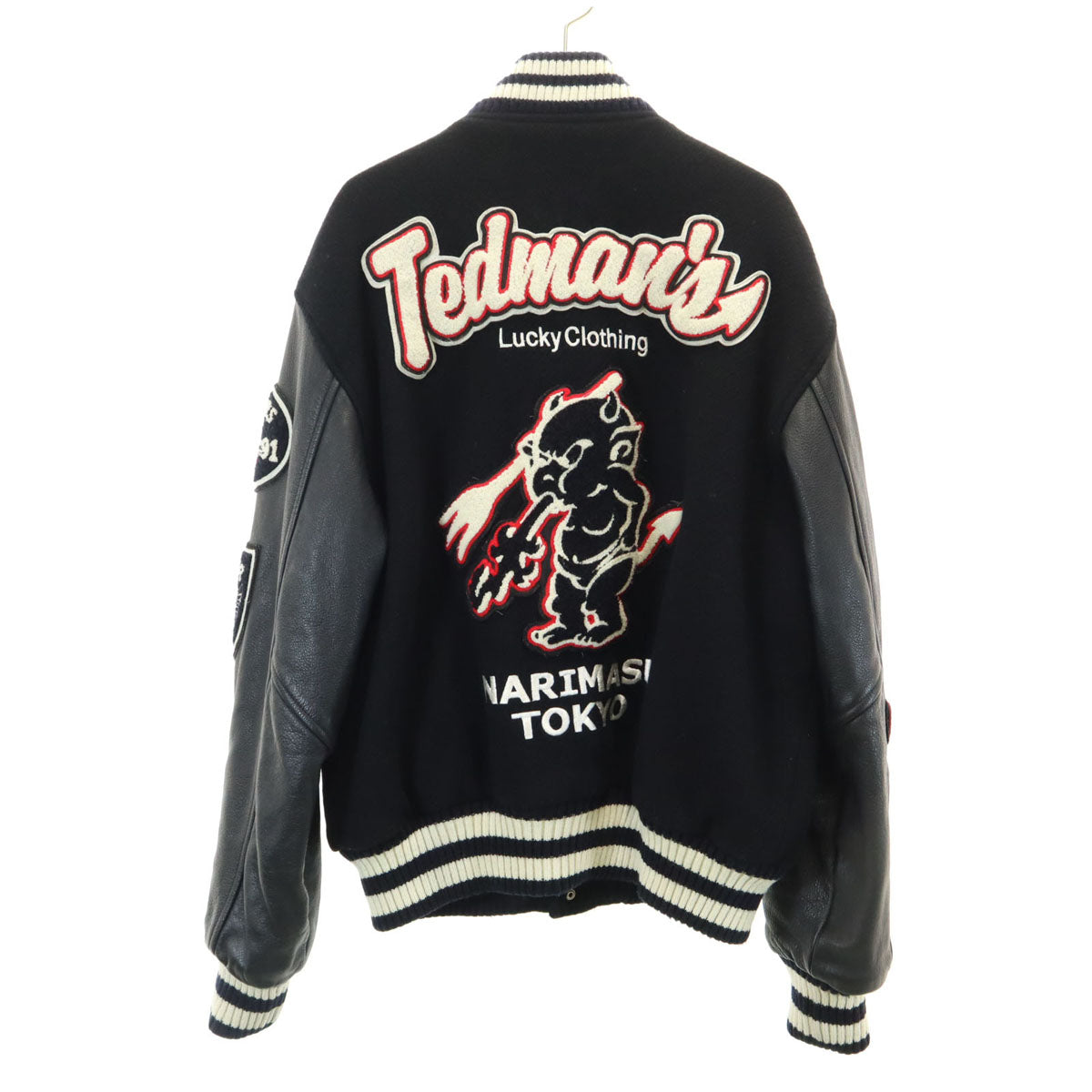 Ted Company テッドカンパニー テッドマン ウールブレンド スタジャン 42 ブラック レザー切替 メンズ