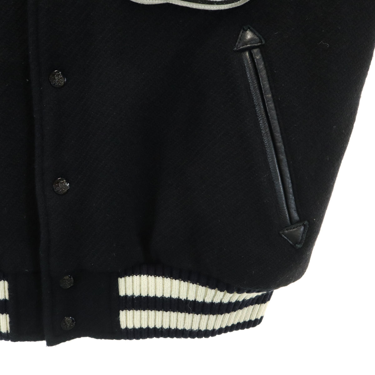 Ted Company テッドカンパニー テッドマン ウールブレンド スタジャン 42 ブラック レザー切替 メンズ