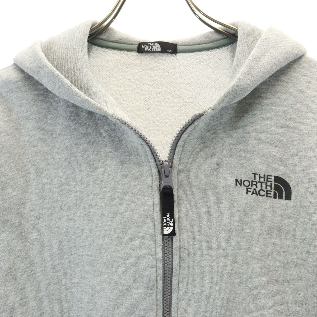 THE NORTH FACE ノースフェイス 長袖 スウェット ジップパーカー 150 グレー 裏起毛 アウトドア NTJ62181Z キッズ