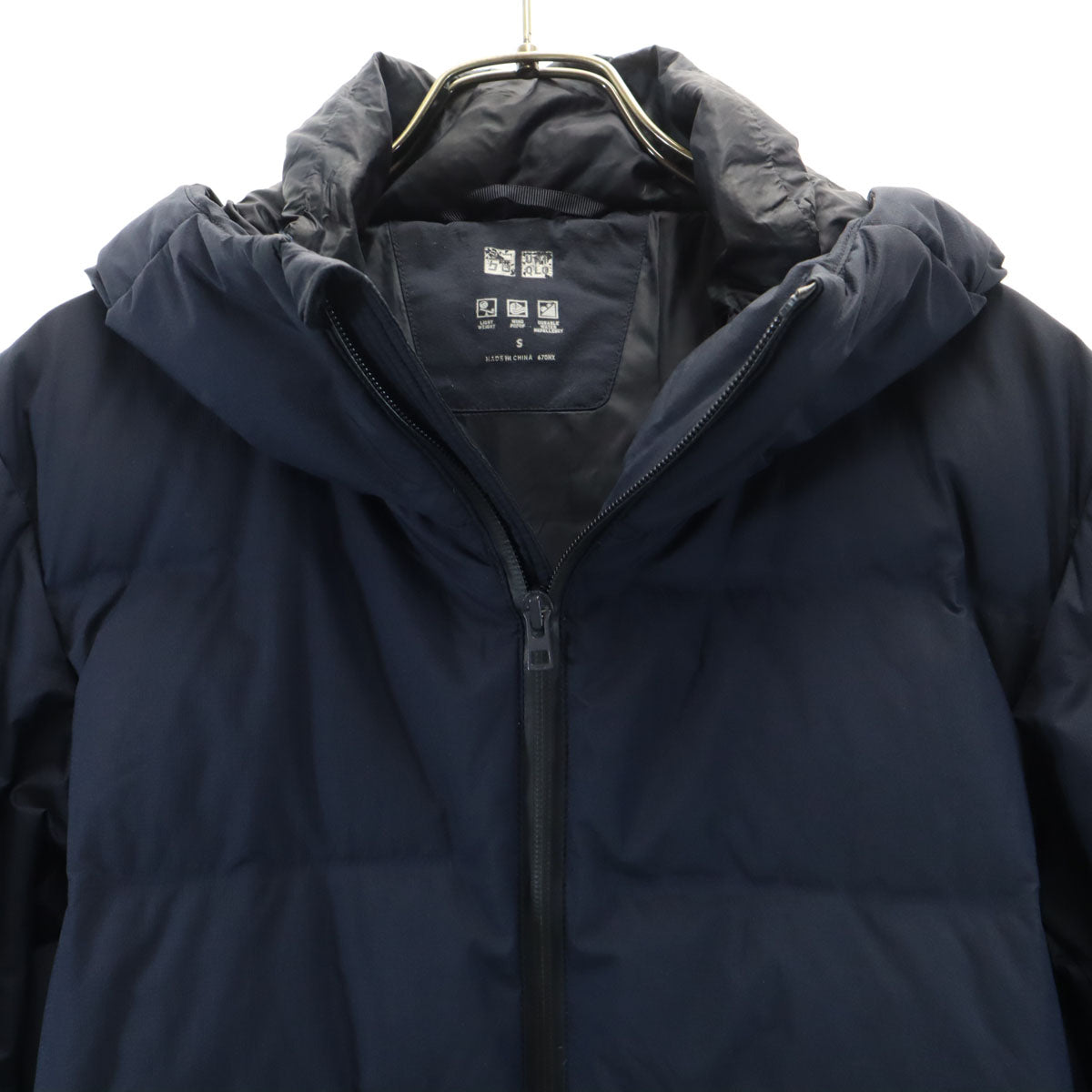 UNIQLO ユニクロ シームレス ダウンジャケット S ネイビー メンズ