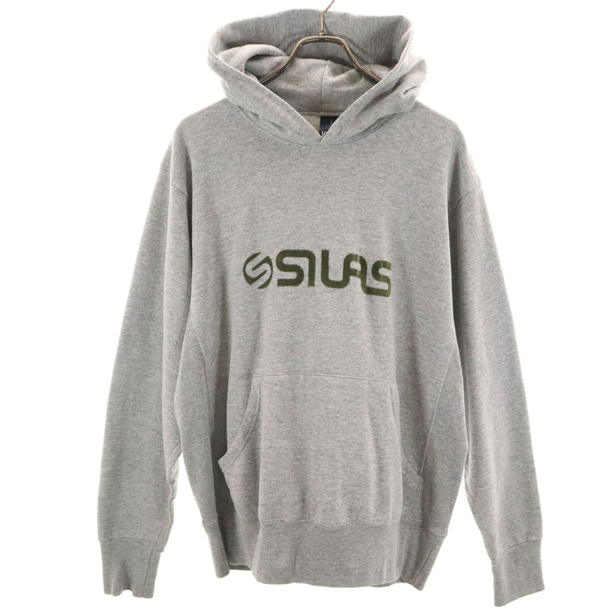 SILAS サイラス 長袖 スウェットパーカー L グレー プルオーバー 裏起毛 メンズ