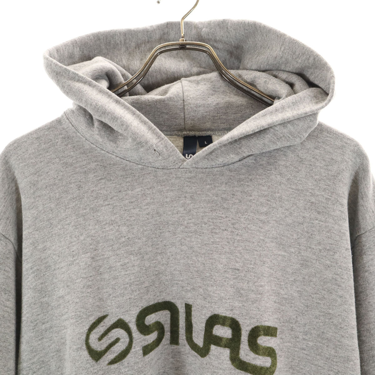 SILAS サイラス 長袖 スウェットパーカー L グレー プルオーバー 裏起毛 メンズ