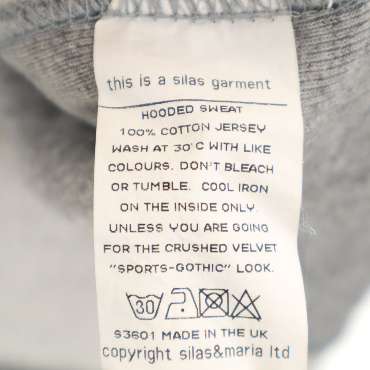 SILAS サイラス 長袖 スウェットパーカー L グレー プルオーバー 裏起毛 メンズ