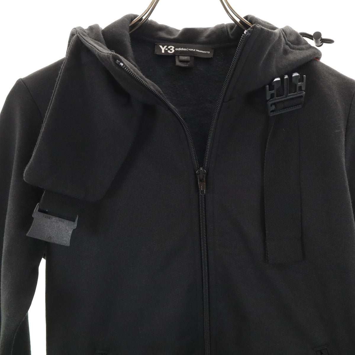 Y-3 ワイスリー adidas アディダス コラボ 長袖 ジップパーカー S ブラック ヨウジヤマモト 裏フリース メンズ