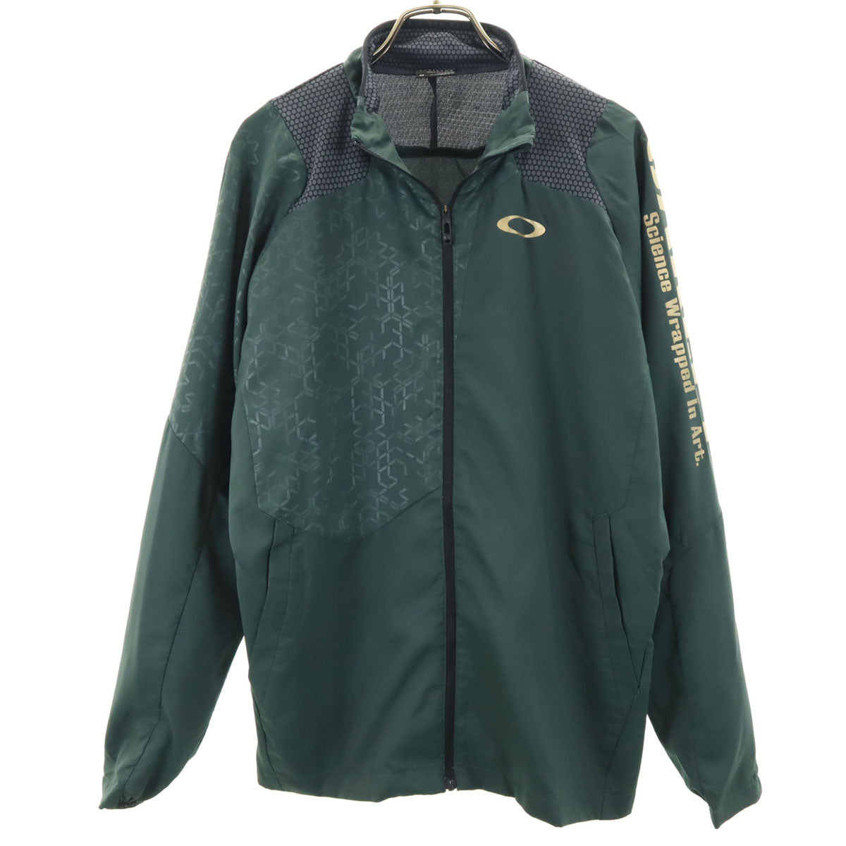 OAKLEY オークリー トラックジャケット M 深緑 ウィンドブレーカー メンズ