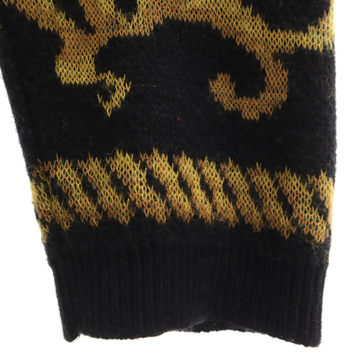 Herno ヘルノ 90s イタリア製 ウールブレンド オールド 長袖 ニットカーディガン 46 ブラック ストール付き レディース