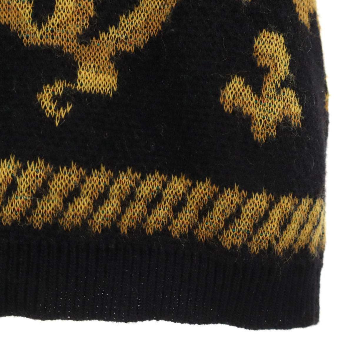 Herno ヘルノ 90s イタリア製 ウールブレンド オールド 長袖 ニットカーディガン 46 ブラック ストール付き レディース