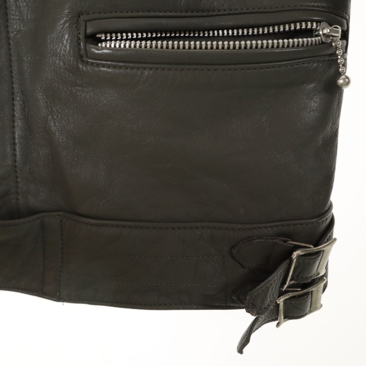 UNDERCOVER アンダーカバー 日本製 レザー ライダースジャケット 1 グレー メンズ