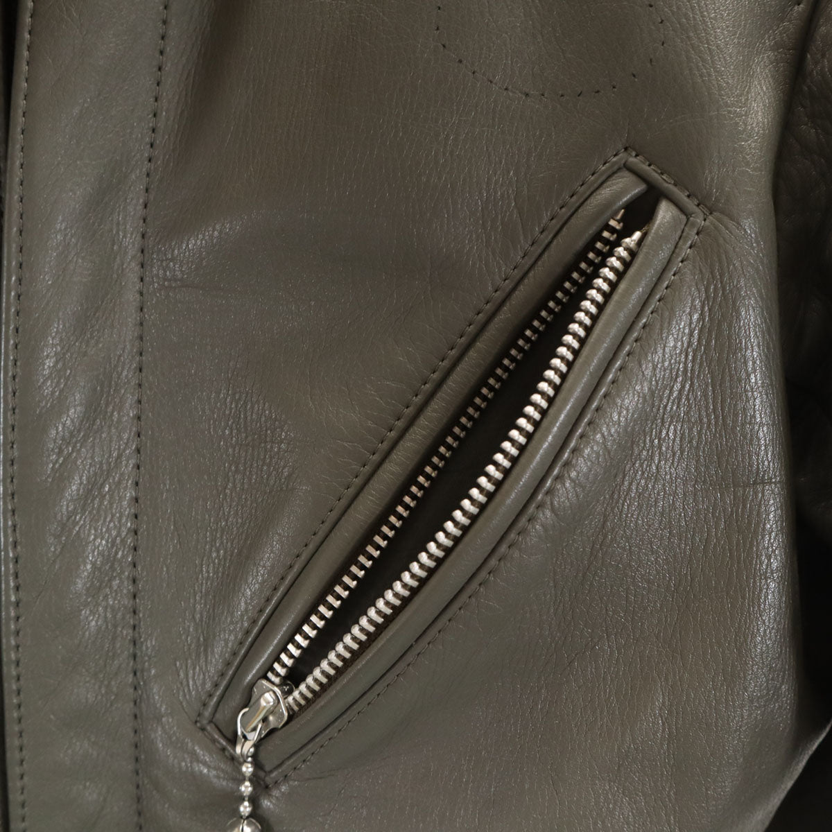 UNDERCOVER アンダーカバー 日本製 レザー ライダースジャケット 1 グレー メンズ