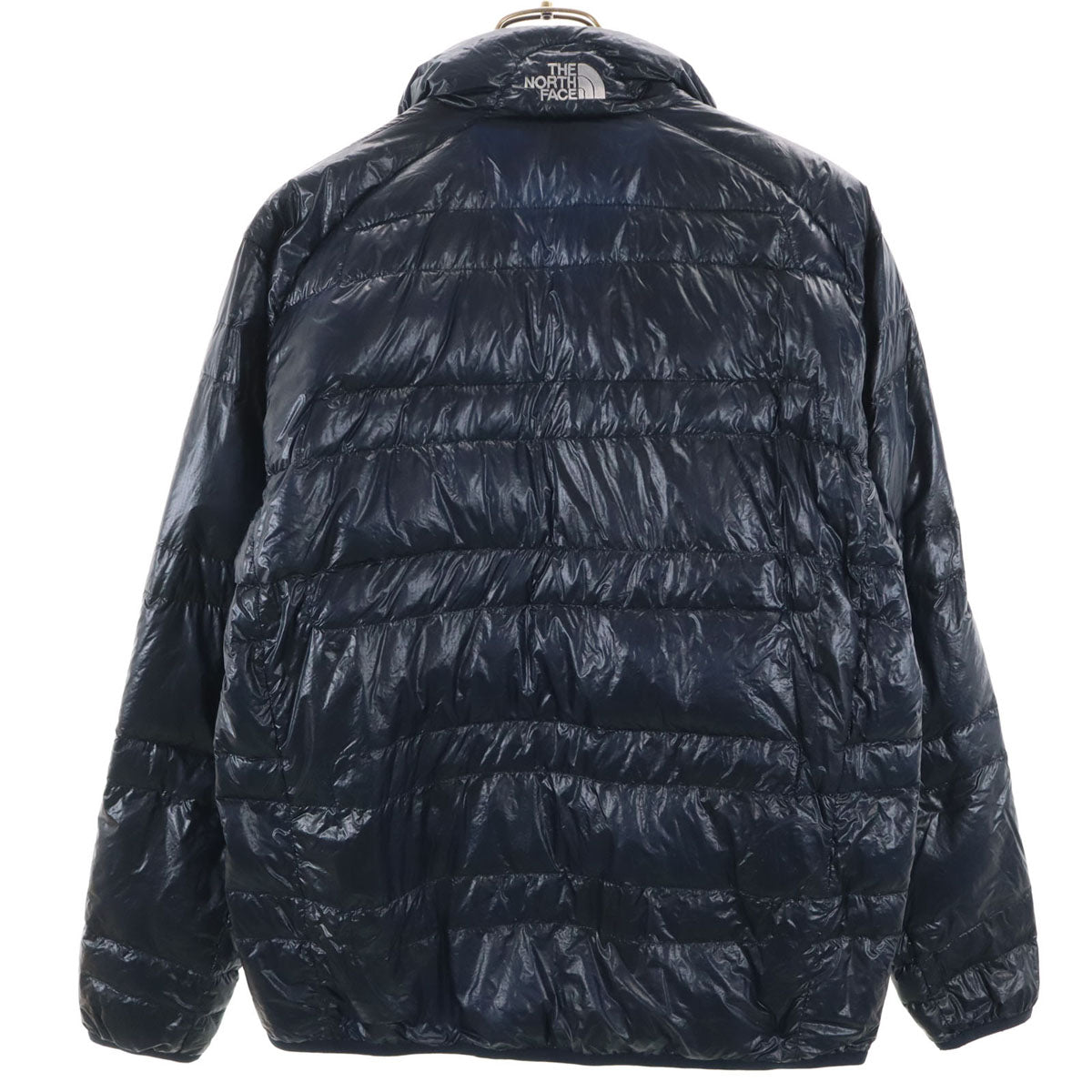 THE NORTH FACE ノースフェイス ライトヒート ダウンジャケット L ネイビー 収納袋付き アウトドア ND18174 メンズ