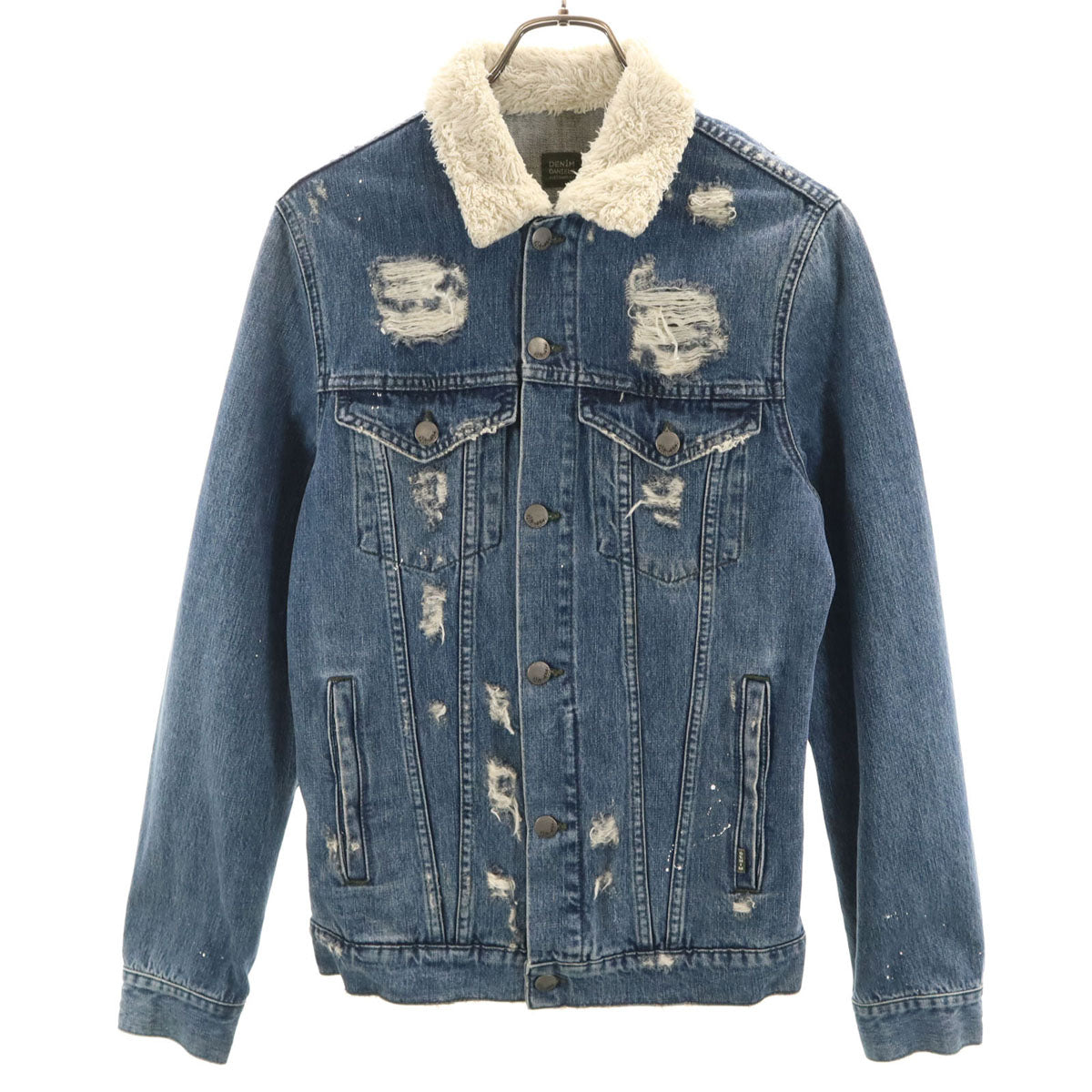 DANIELE ALESSANDRINI ダニエレ アレッサンドリー二 イタリア製 ヴィンテージ加工 デニムジャケット M ウォッシュブルー ジージャン メンズ
