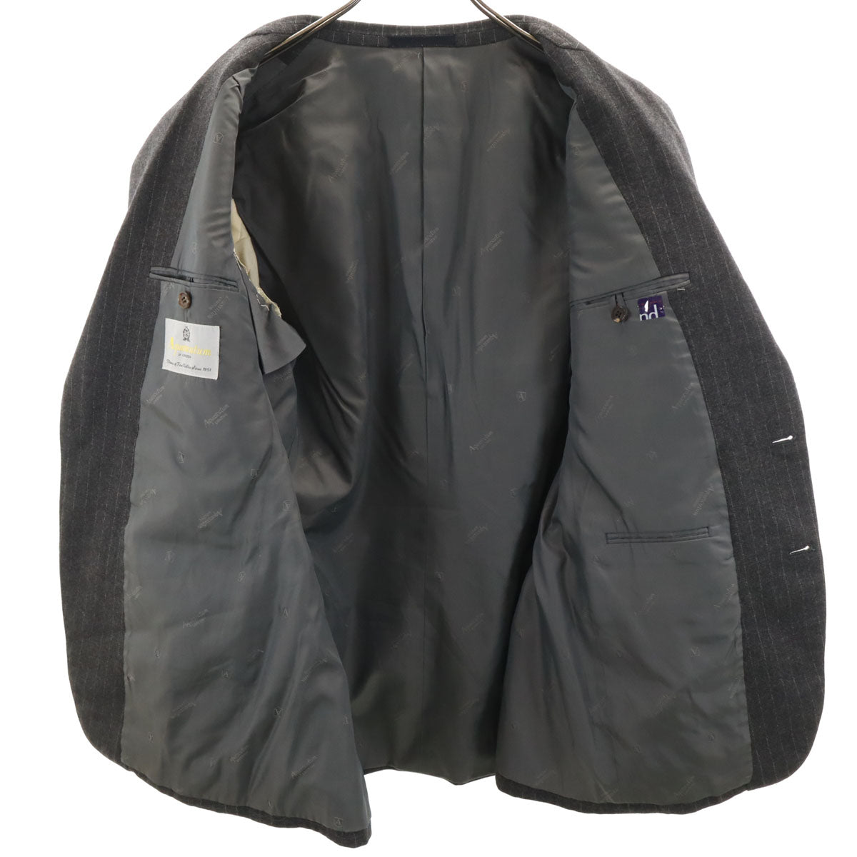 Aquascutum アクアスキュータム 90s 日本製 オールド テーラードジャケット 100AB7 グレー メンズ