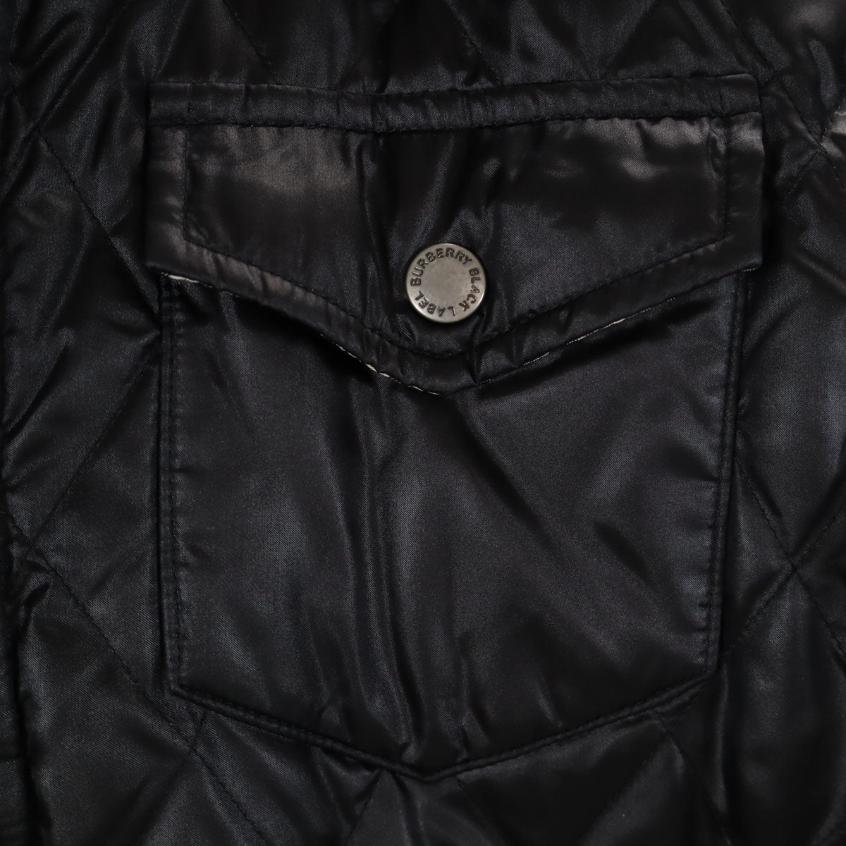 BURBERRY BLACK LABEL バーバリーブラックレーベル キルティングジャケット M ブラック 三陽商会 メンズ