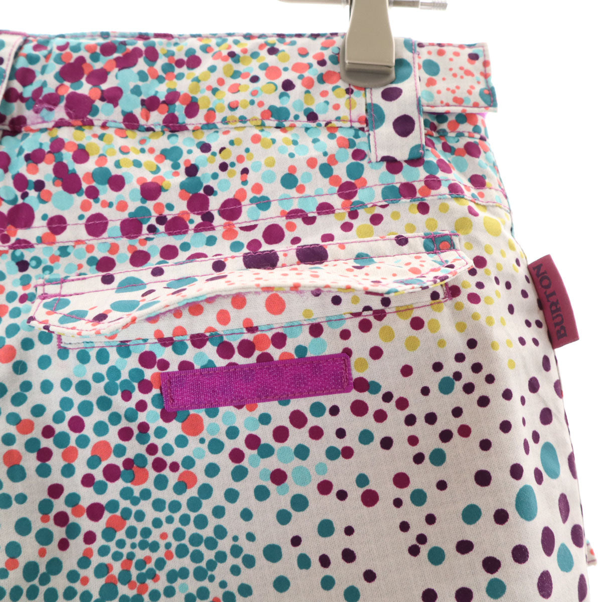 BURTON バートン 総柄 スノーボード ウェア 上下 セットアップ M ホワイト系 スキーウェア キッズ