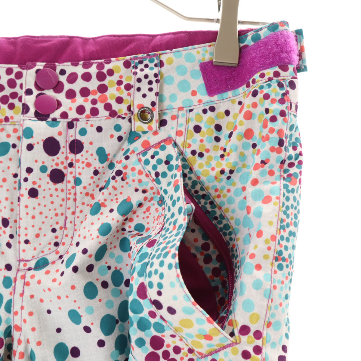 BURTON バートン 総柄 スノーボード ウェア 上下 セットアップ M ホワイト系 スキーウェア キッズ