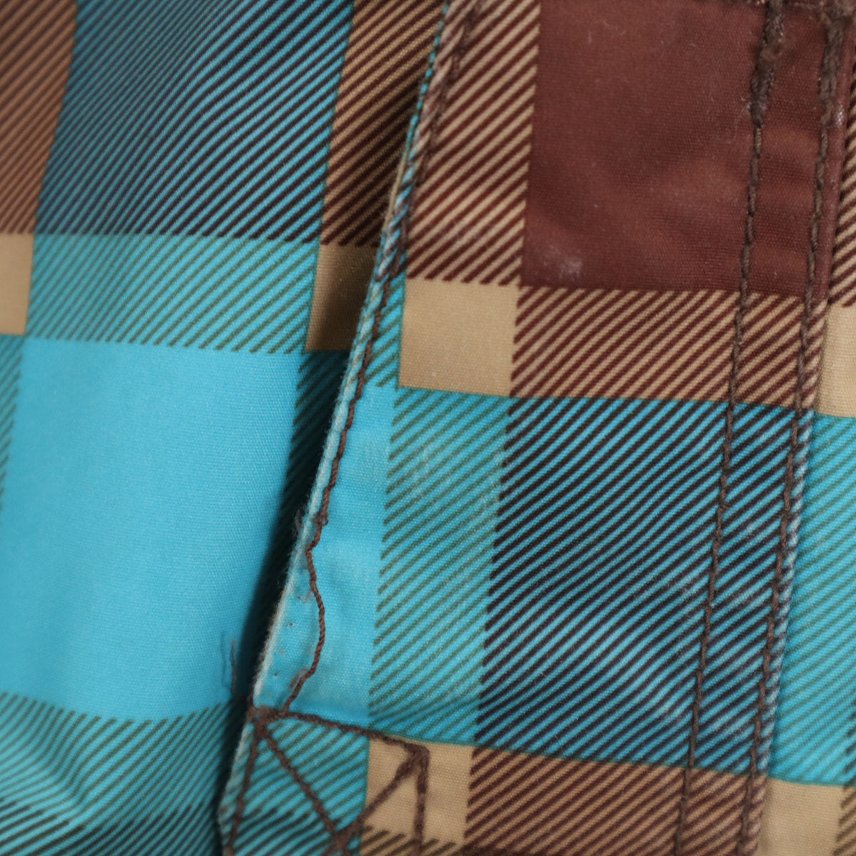 BURTON バートン チェック柄 スノーボード ウェア 上下 セットアップ L ブルー系 スキーウェア キッズ