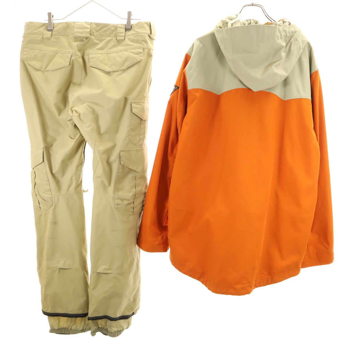 BURTON バートン スノーボード ウェア 上下 セットアップ L オレンジ系 スキーウェア メンズ